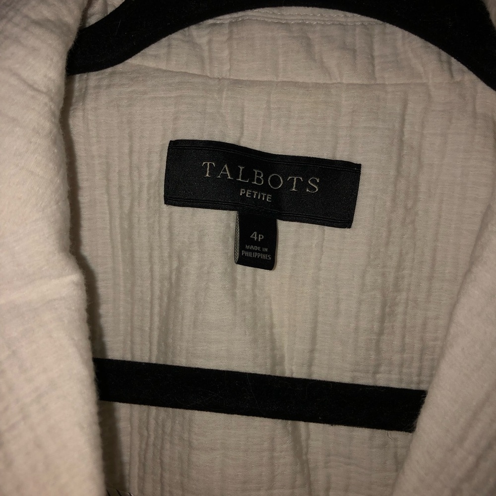 Talbots Cream Double-Button Women's Blazer - Picture 5 of 5